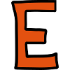 Letter E cartoon cartoon