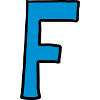 Letter F comic cartoon