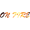 on fire