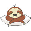 Sloth sleeps on pillow | illustration