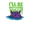 Funny hippopotamus with text
