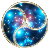 Yin Yang Balance Triskelion Galaxy Star Universe