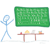 Teaching stickman writing language