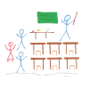 Stick Figure Class, école secondaire