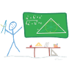 School stickman, geometry task math