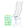 Graduation stick figure, student study