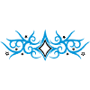 Tribal Tattoo ornament with stars.