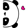 Süßes Panda Poster mit Herz