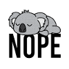 Nope Funny Koala fan