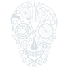 Bicycle Skull light grey