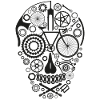 Bicycle Skull black