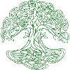 Yggdrasil the Celtic world tree green