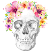 Skull skull with flowers