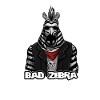 Zebra Punk Motorradfahrer