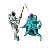 Fischer Alien Astronaut Angeln