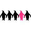 Être différents pingouins amusant motif