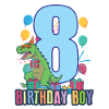 T-Rex T-Shirt 8th Birthday T-Rex for Boys