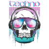 Techno MDMA Skull Psytrance
