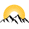Beautiful mountains with Sun