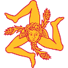 Sicily Trinacria Sicilian Flag Sicilia