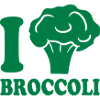 I love broccoli vegetable logo