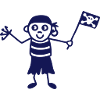 Pirate with flag