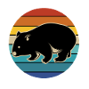 Wombat Australia Marsupial Gift Retro