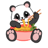 Noodle soup Panda eats ramen