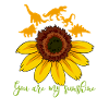 Dinosaur dino sunflower flower sunshine