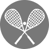 squash logo racket
