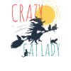 Funny Cat Lady Motif Gift