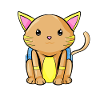 A cat with a backpack