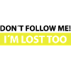 don´t follow me, i´m lost too