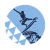 Surf surf surf cercle bleu