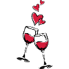 red wine heart