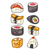 Sweet sushi rolls