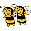 2 small bees's friends
