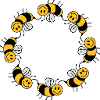 Funny bee circle pattern