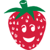 fröhliche Erdbeere