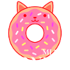 Donut Miau T Shirt Geschenkidee