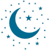 Starry sky - Stars and Moon