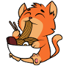Chat Ramen Nouilles