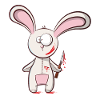 Lapin de dessin animé d'horreur