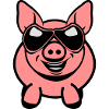 Pig funny friendly sunglasses