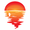 Angler in the sunset