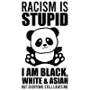 Sweet panda against racism!