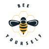 bee yourself motif - bees motivation lettering