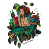 Fille pin up tropical
