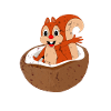 Squirrel and Nut Hazelnut Tree Nut Acorn