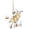 Abenteuerlustiger Steinbock - Bergsteiger